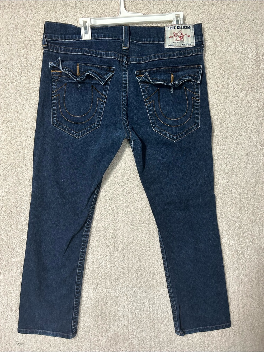 True Religion Ricky Relaxed Straight Jeans Men’s 36 Denim. Flaw See Pics - Picture 7 of 13